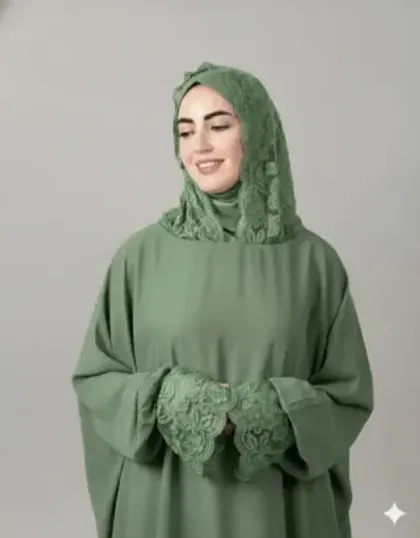 Abaya prière Dentelle