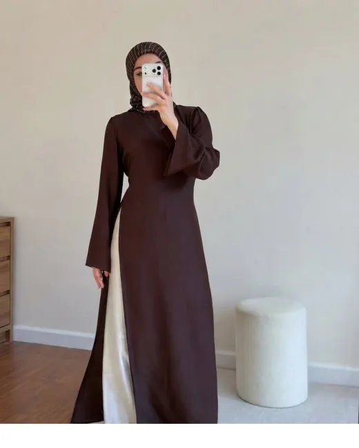 Ensemble Lin Oversize – Robe Fendue & Pantalon